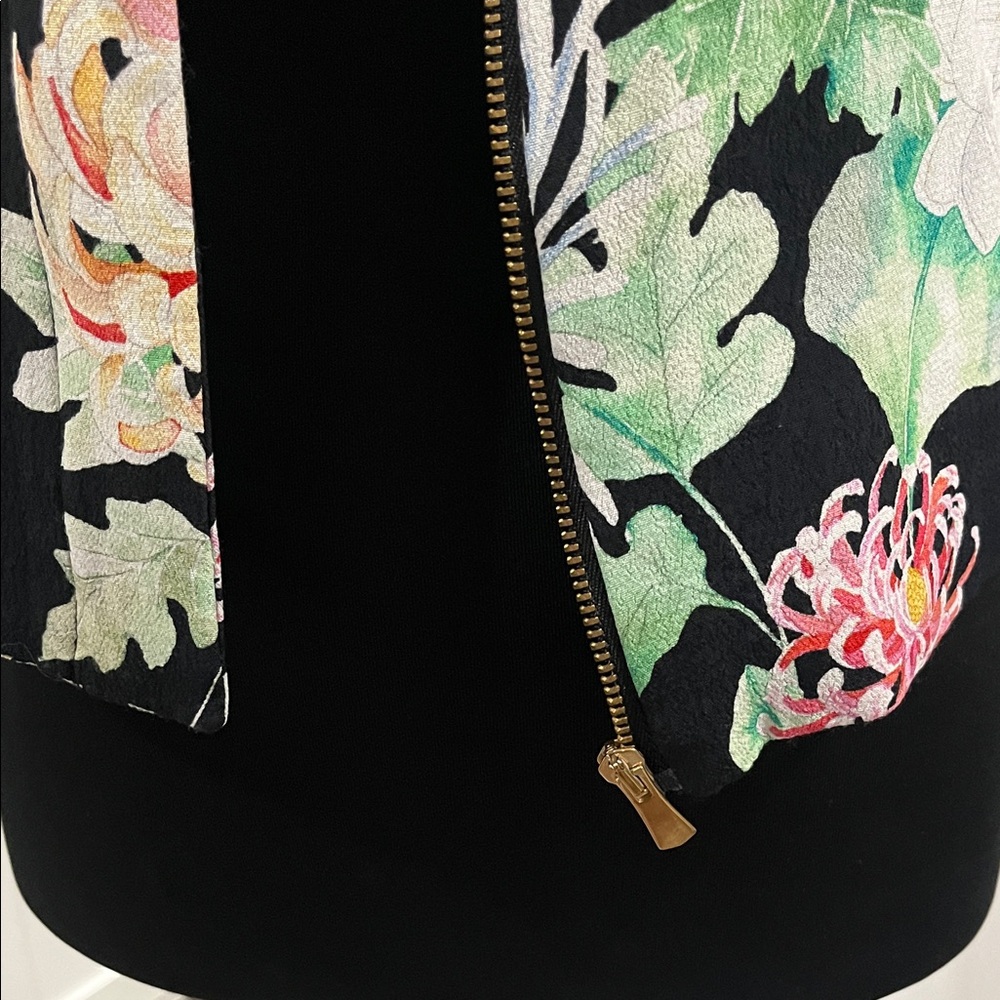 Zara Basic Collection Multicolor Floral Bomber Ja… - image 3